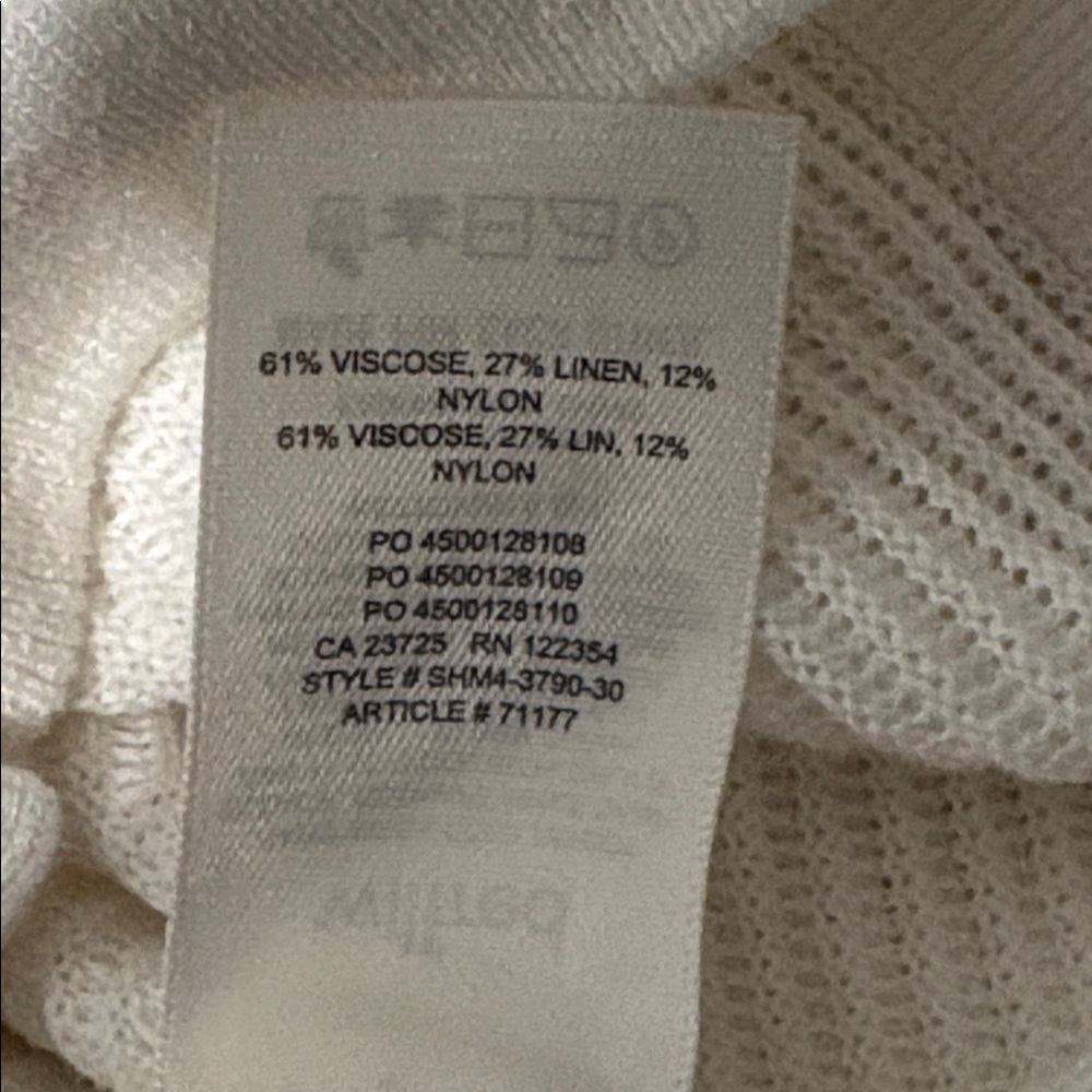 Aritzia Wilfred Santorini Cropped Textured Cream Knit Cardigan - Picture 11 of 11